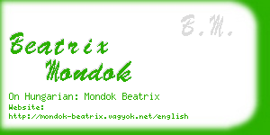 beatrix mondok business card